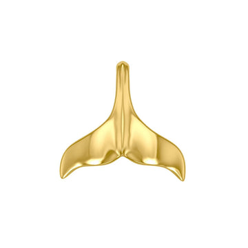 Whale Tail Solid Gold Pendant GMG481 - Jewelry